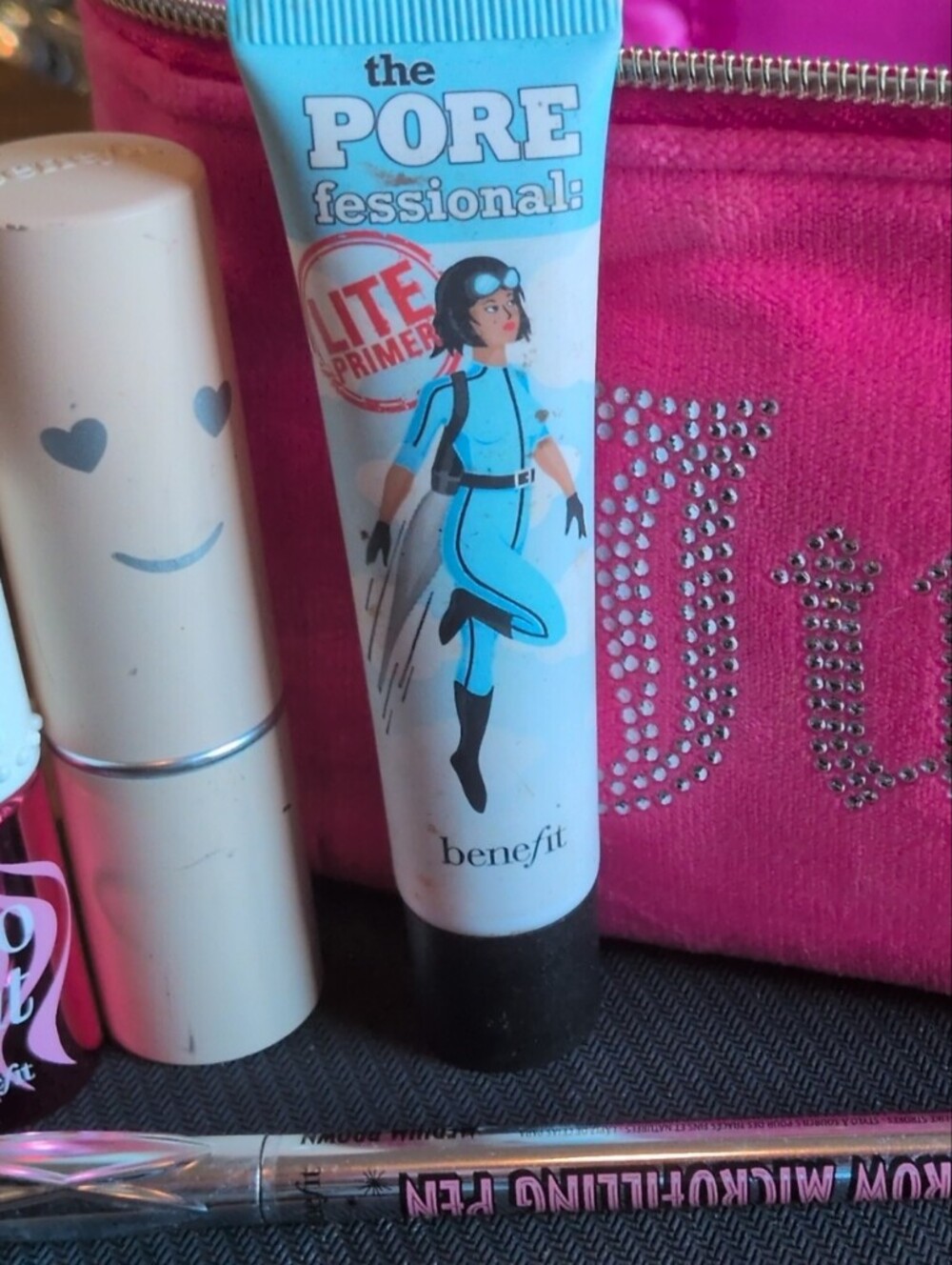Benefit The POREfessional Lite Primer - Blue Tube with Pink Pouch Accent